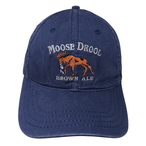 Moose Drool Brown Ale Baseball Cap Blue One Size Adjustable Big Sky Brewing - Picture 1 of 9
